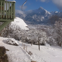 Vue de la terrasse l'hiver