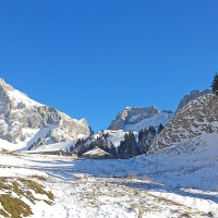 Les chalets d'Oche en hiver